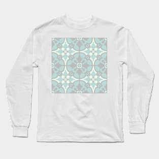 Portuguese tiles pattern. Vintage background. Vector seamless texture Long Sleeve T-Shirt